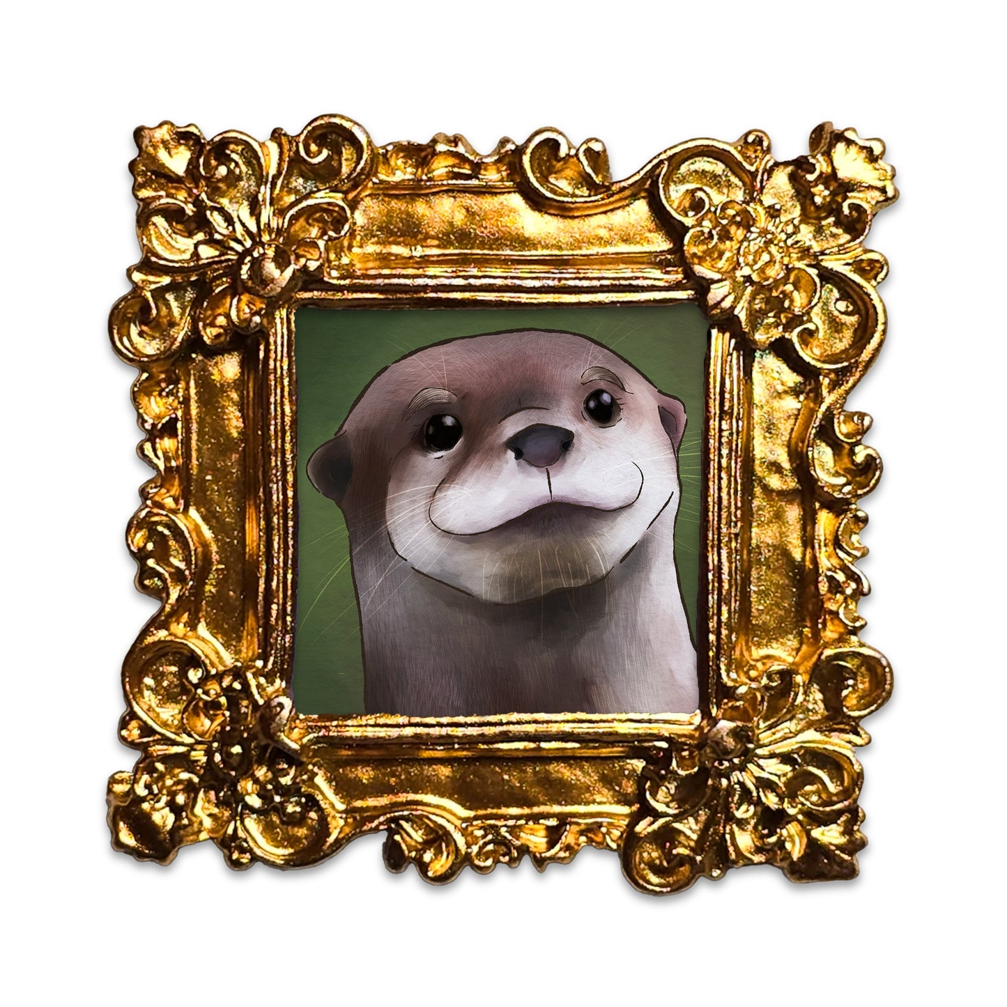 Petite Otter be a better day Fine Art Print Frame