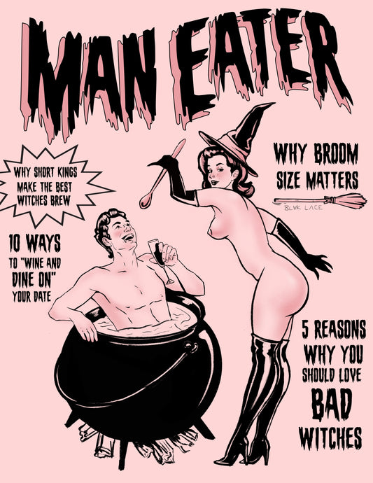 "Man Eater" Pinup Illustration Art Print