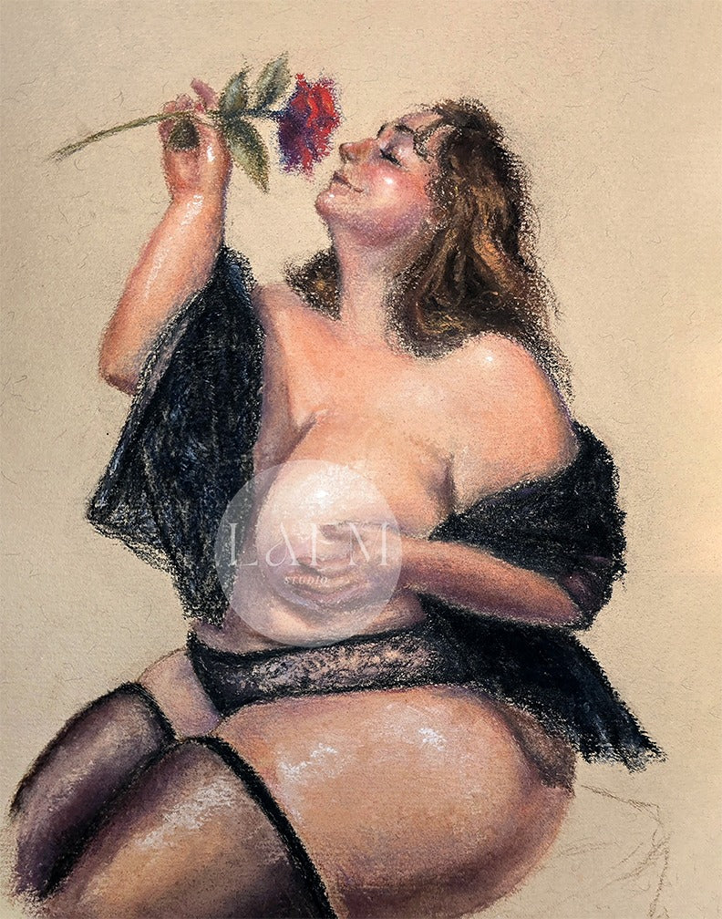 “La Rosa” – Pastel On Italian Paper