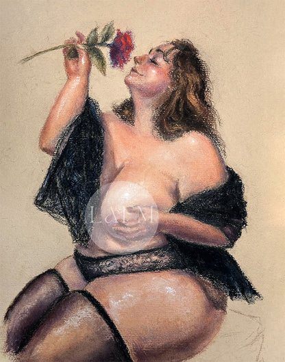 “La Rosa” – Pastel On Italian Paper