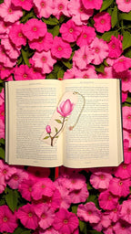 "A Petal Between Chapters" Miniature Art Bookmark
