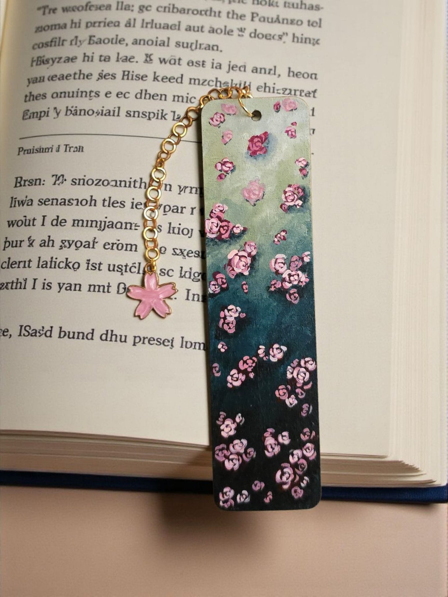 "Rose Garden" Miniature Art Bookmark