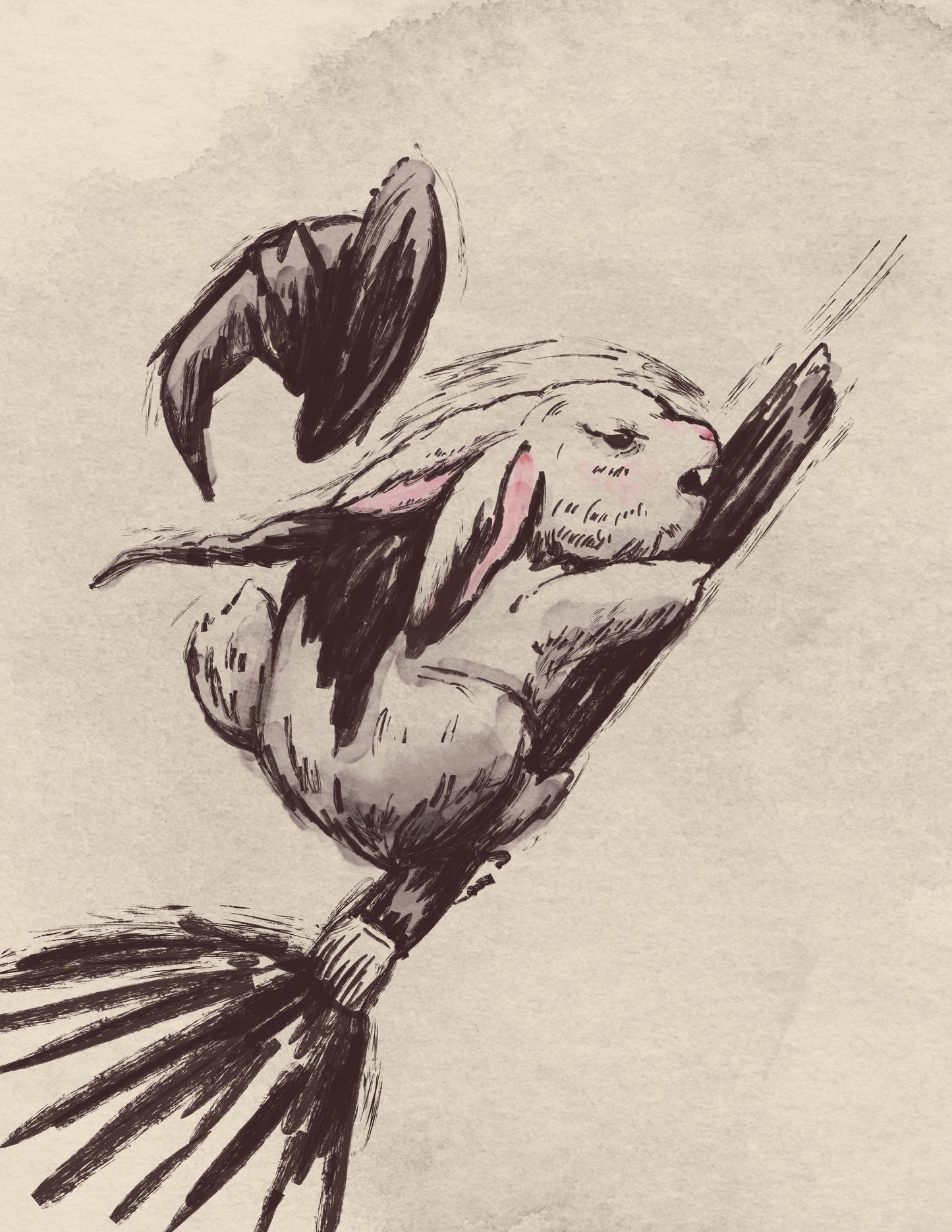 Witch Bunny Art Print