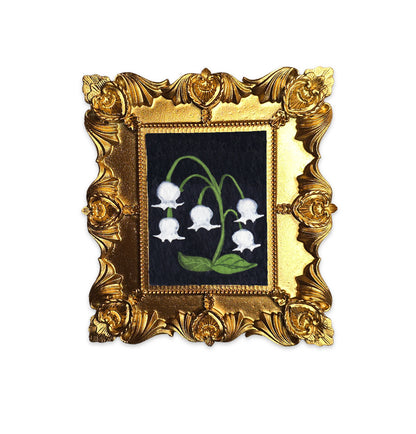 Palm Size Framed Lily of the Valley (Wall Ready)
