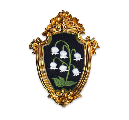 Palm Size Framed Lily of the Valley (Wall Ready)